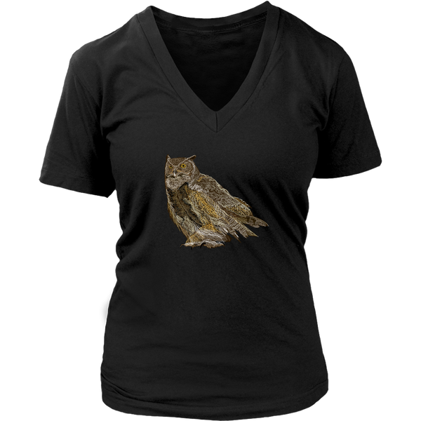 Great Horned Owl Women's V-Neck