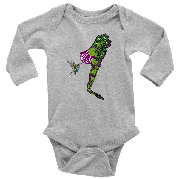 Hummingbird Long Sleeve Baby Bodysuit