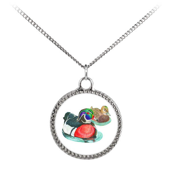 Wood Duck Necklace Deco Coin