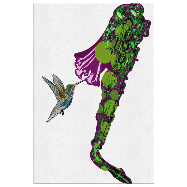 Hummingbird Rectangle Canvas Wrap