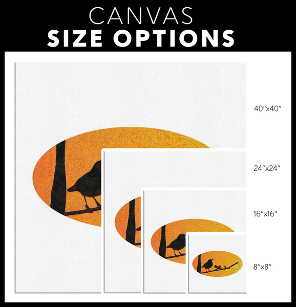 Black Bird Canvas Wrap