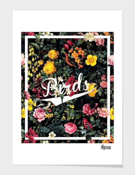 Floral and Birds Pattern Frame