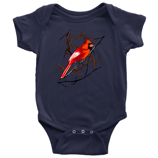 Northern Cardinal Bird Baby Bodysuit