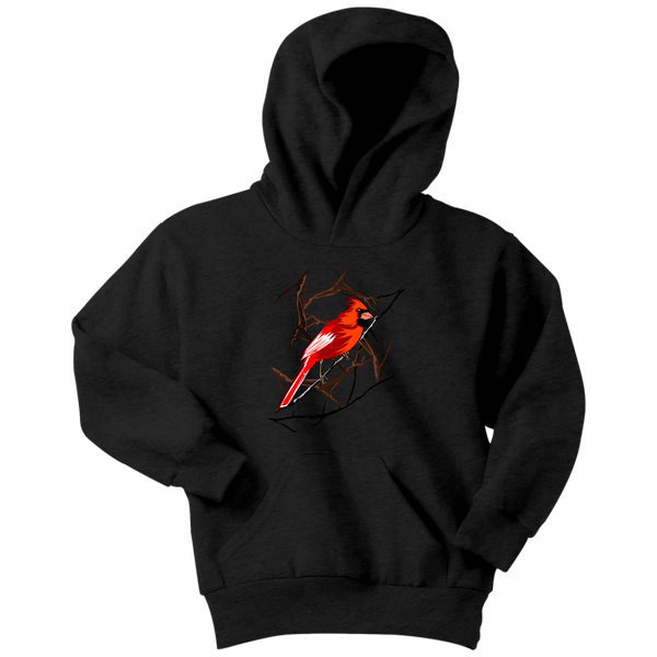 Northern Cardinal Bird Youth Hoodie
