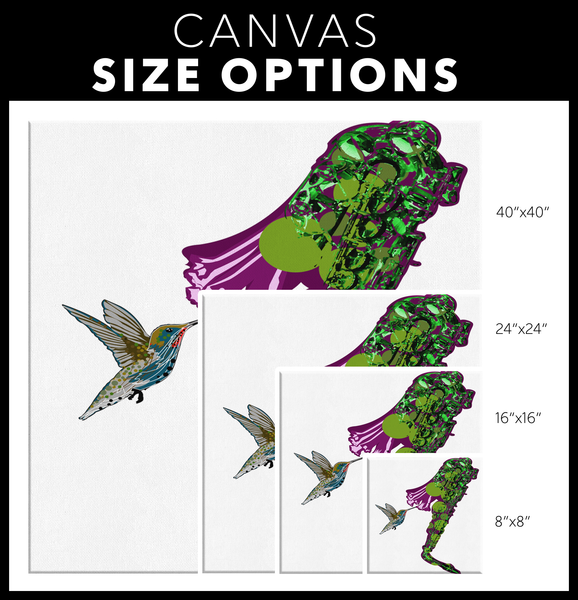 Hummingbird Square Canvas Wrap
