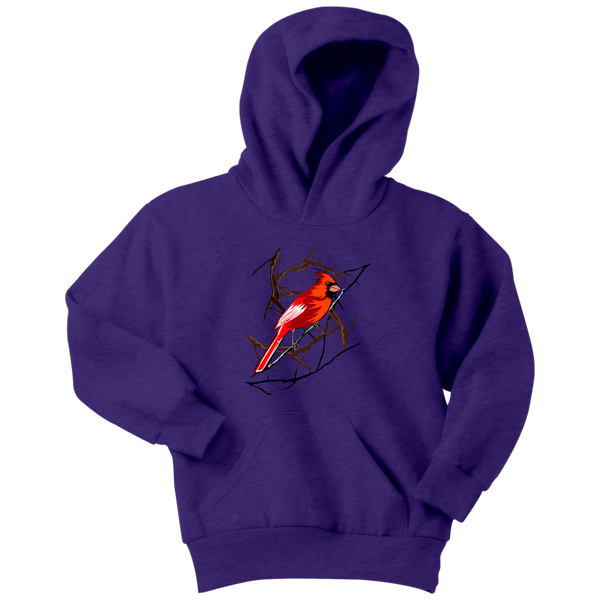 Northern Cardinal Bird Youth Hoodie