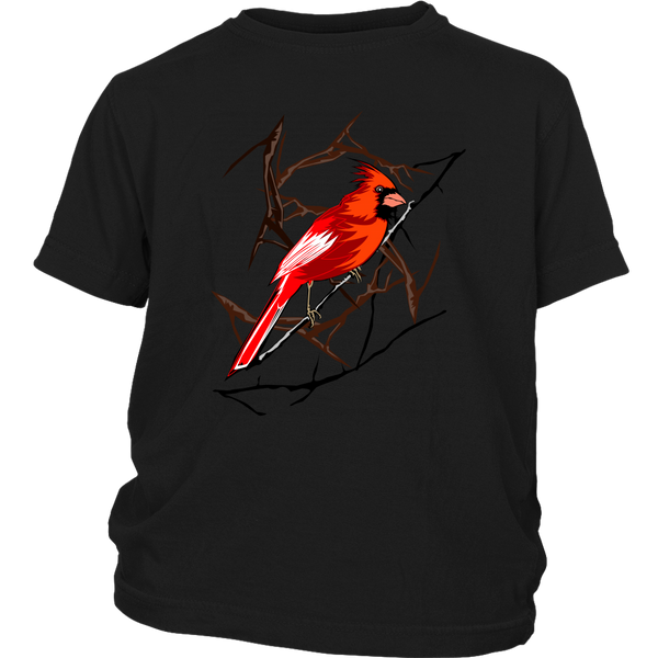 Northern Cardinal Bird District Youth Shirt