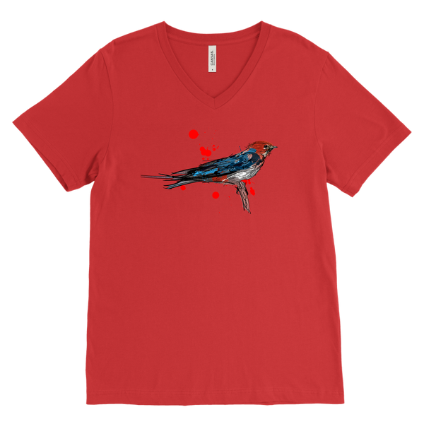 Lesser Striped Swallow Men's V-Neck