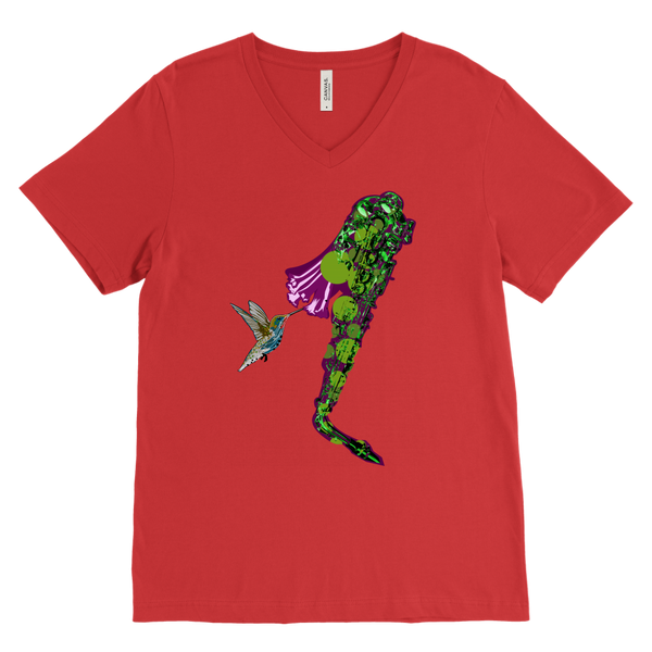 Hummingbird Canvas Men's V-Neck