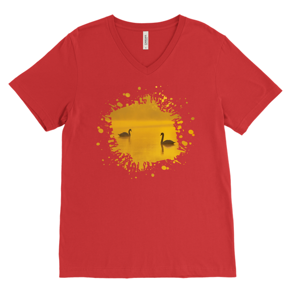 Swan Canvas Mens V-Neck