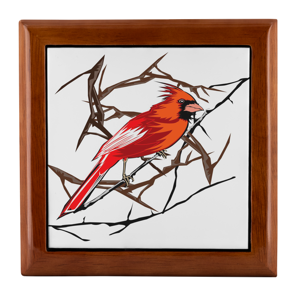 Northern Cardinal Bird Jewelry Box