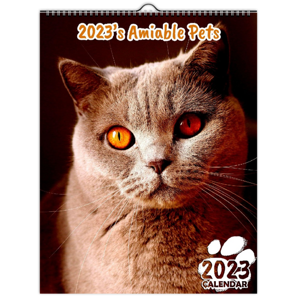 2023's Amiable Pets: 2023 Wall Calendar