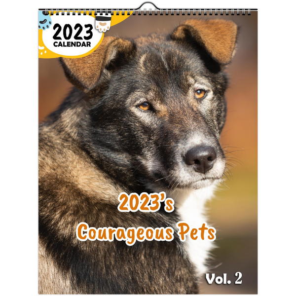 2023's Courageous Pets Volume Two: 2023 Wall Calendar