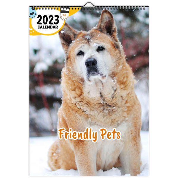 Friendly Pets: 2023 Wall Calendar