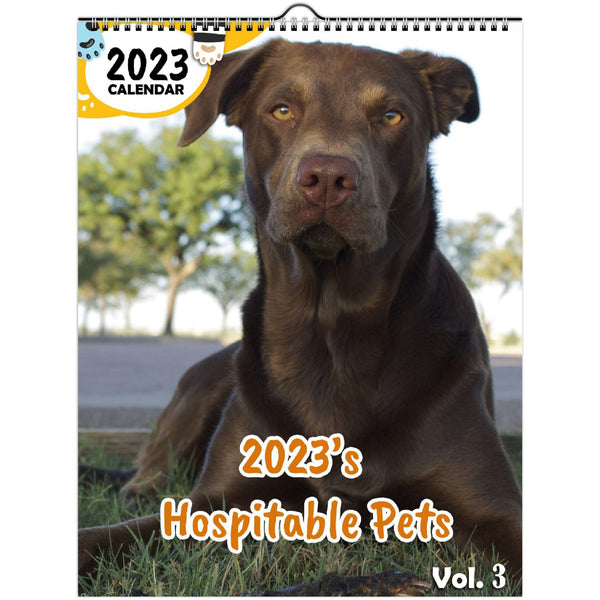 2023's Hospitable Pets Volume Three: 2023 Wall Calendar