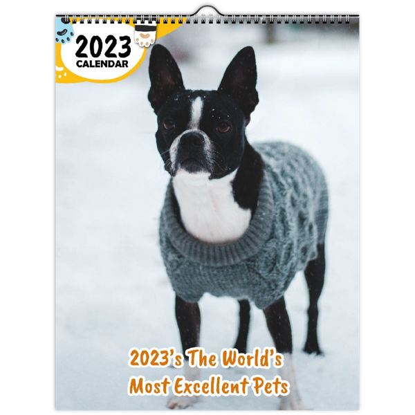 2023's The World's Most Excellent Pets: 2023 Wall Calendar