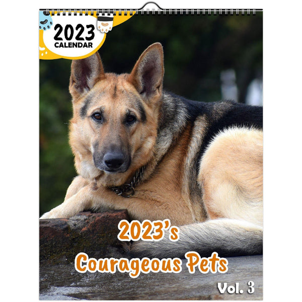 2023's Courageous Pets Volume Three: 2023 Wall Calendar