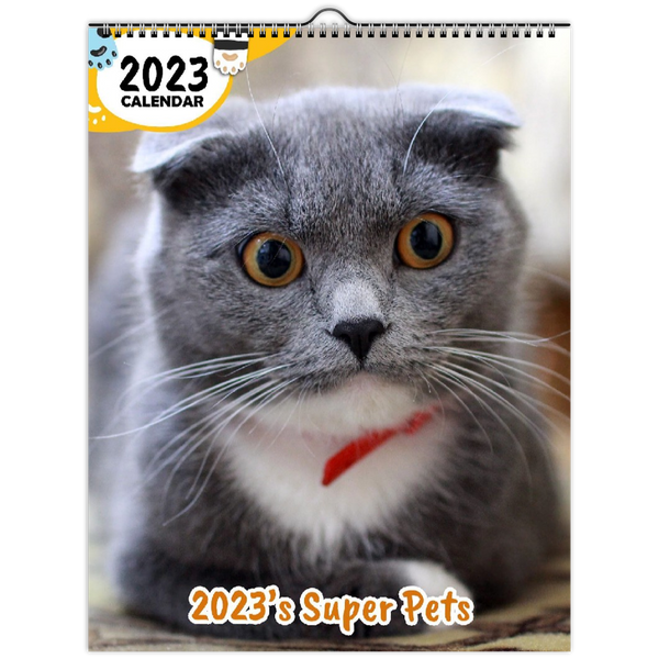 2023's Super Pets: 2023 Wall Calendar