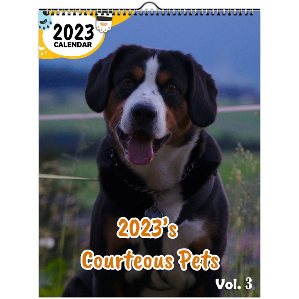 2023's Courteous Pets Volume Three: 2023 Wall Calendar