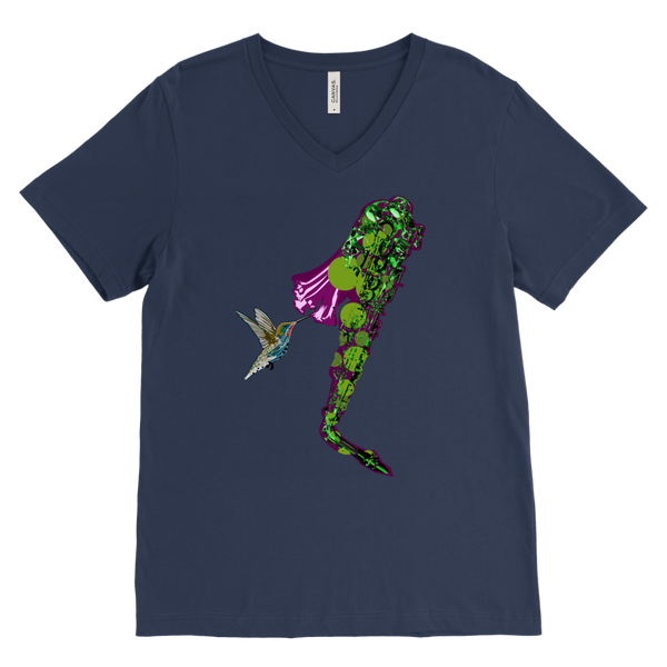 Hummingbird Canvas Men's V-Neck