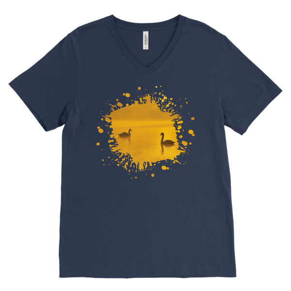 Swan Canvas Mens V-Neck