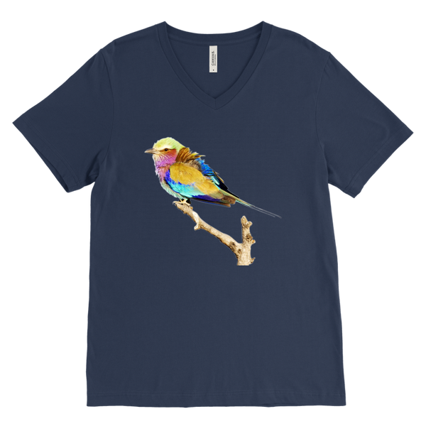 Lilac-breasted Roller Canvas Mens V-Neck