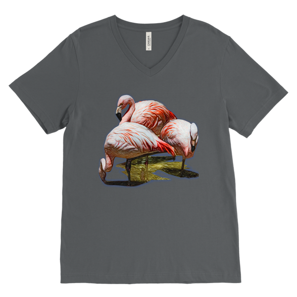 Flamingo Canvas Mens V-Neck