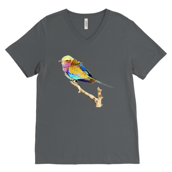 Lilac-breasted Roller Canvas Mens V-Neck
