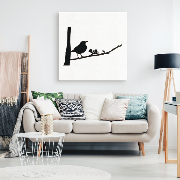 Black Bird Canvas Wrap
