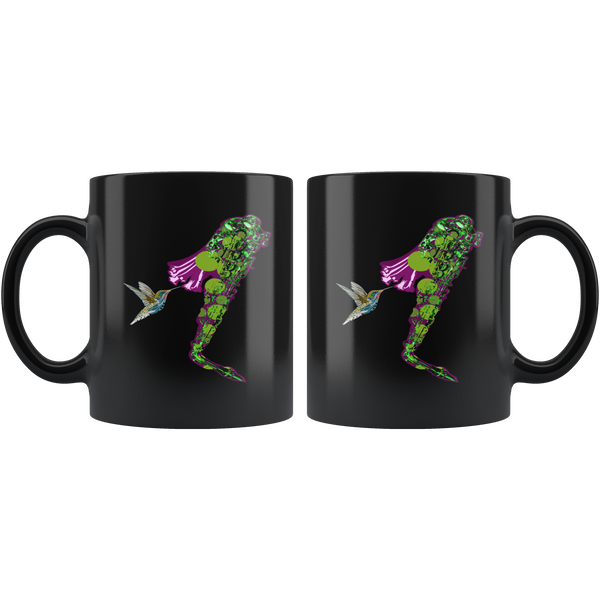 Hummingbird Black 11oz Mug