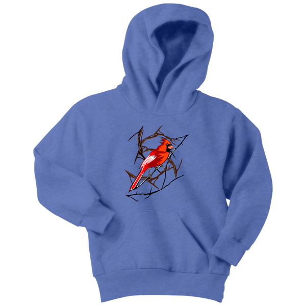 Northern Cardinal Bird Youth Hoodie