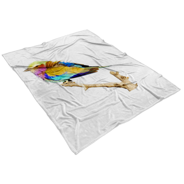 Lilac-breasted Roller Fleece Blanket