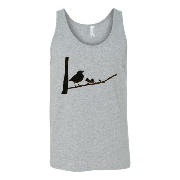 Black Bird Canvas Unisex Tank