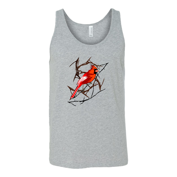 Northern Cardinal Bird Canvas Unisex Tank