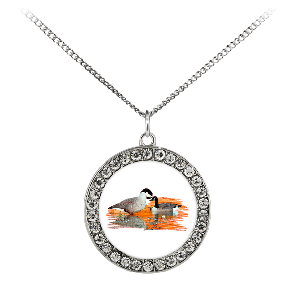 Goose Necklace Stone Coin