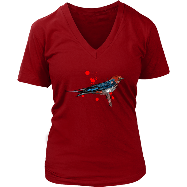 Lesser Striped Swallow Women's V-Neck