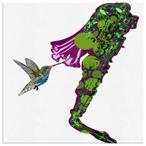 Hummingbird Square Canvas Wrap