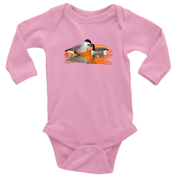 Goose Long Sleeve Baby Bodysuit