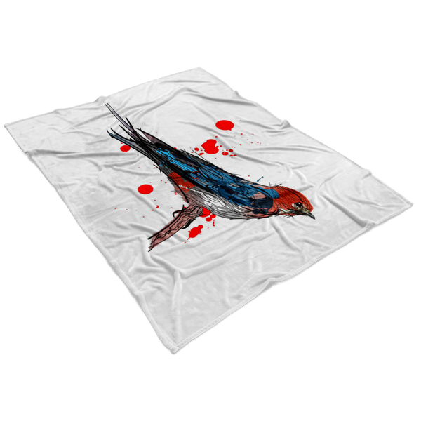 Lesser Striped Swallow Fleece Blanket