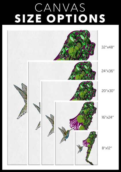 Hummingbird Rectangle Canvas Wrap