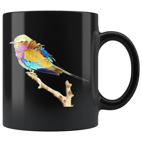 Lilac-breasted Roller Black 11oz Mug