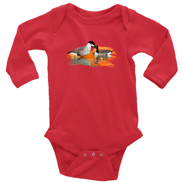 Goose Long Sleeve Baby Bodysuit