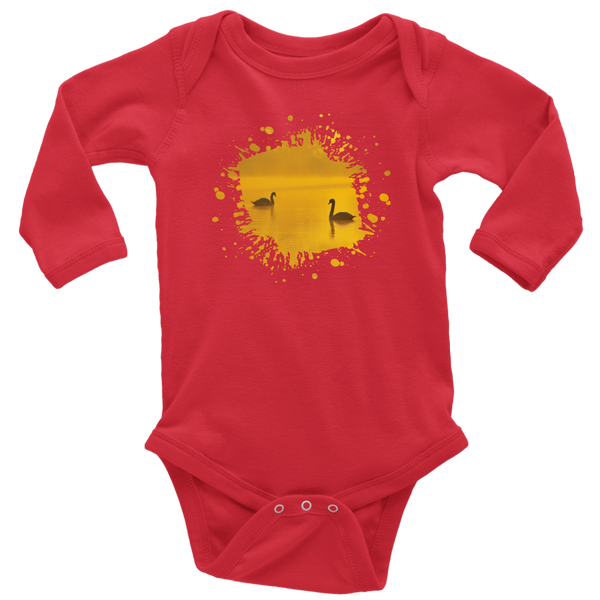 Swan Long Sleeve Baby Bodysuit
