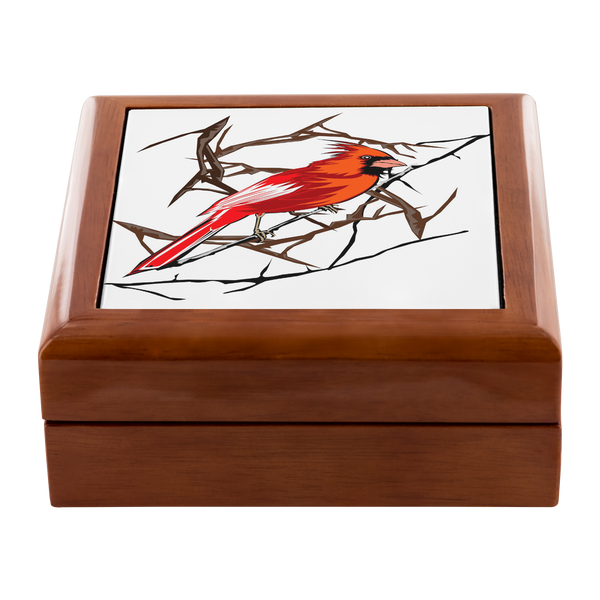 Northern Cardinal Bird Jewelry Box