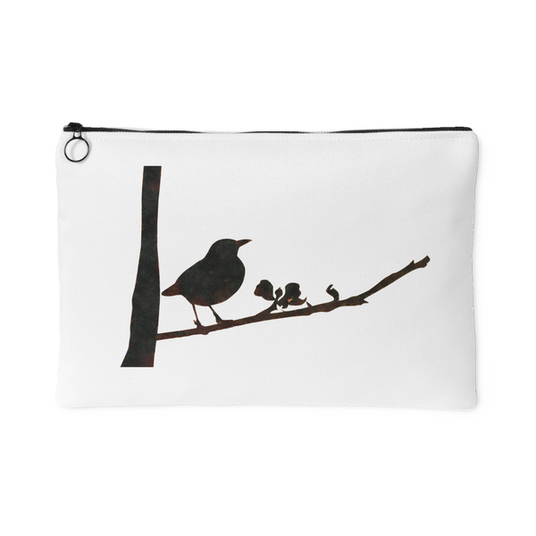 Black Bird Small Accessory Pouch