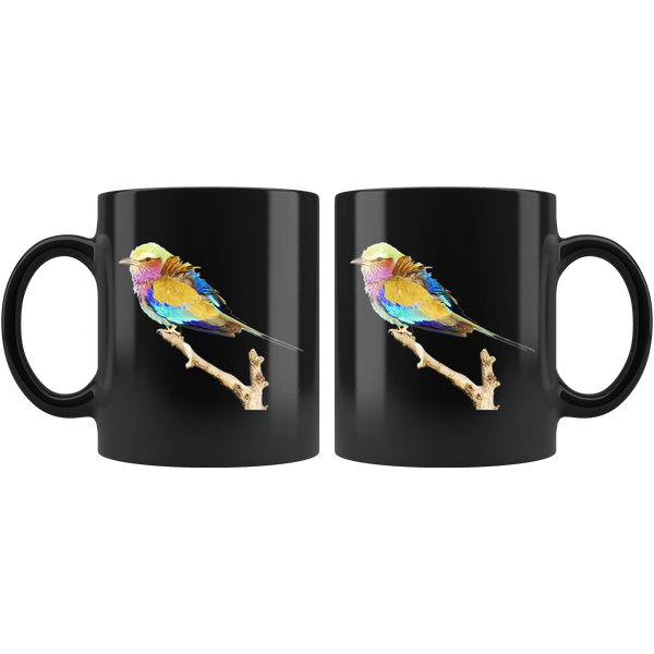 Lilac-breasted Roller Black 11oz Mug