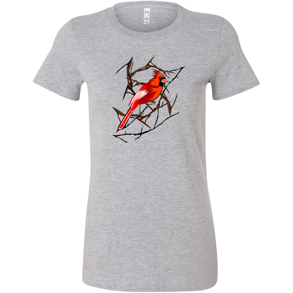 Northern Cardinal Bird Bella Women's Shirt
