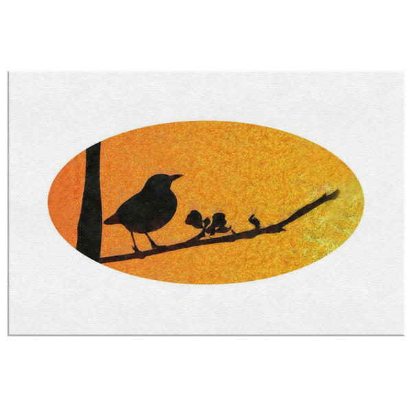 Black Bird Canvas Wrap