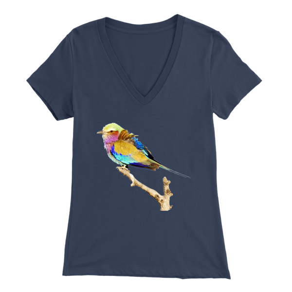 Lilac-breasted Roller Bella Womens V-Neck