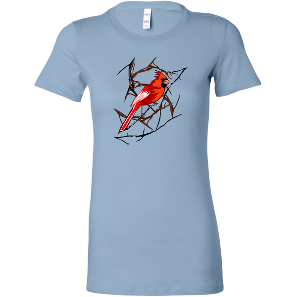Northern Cardinal Bird Bella Women's Shirt
